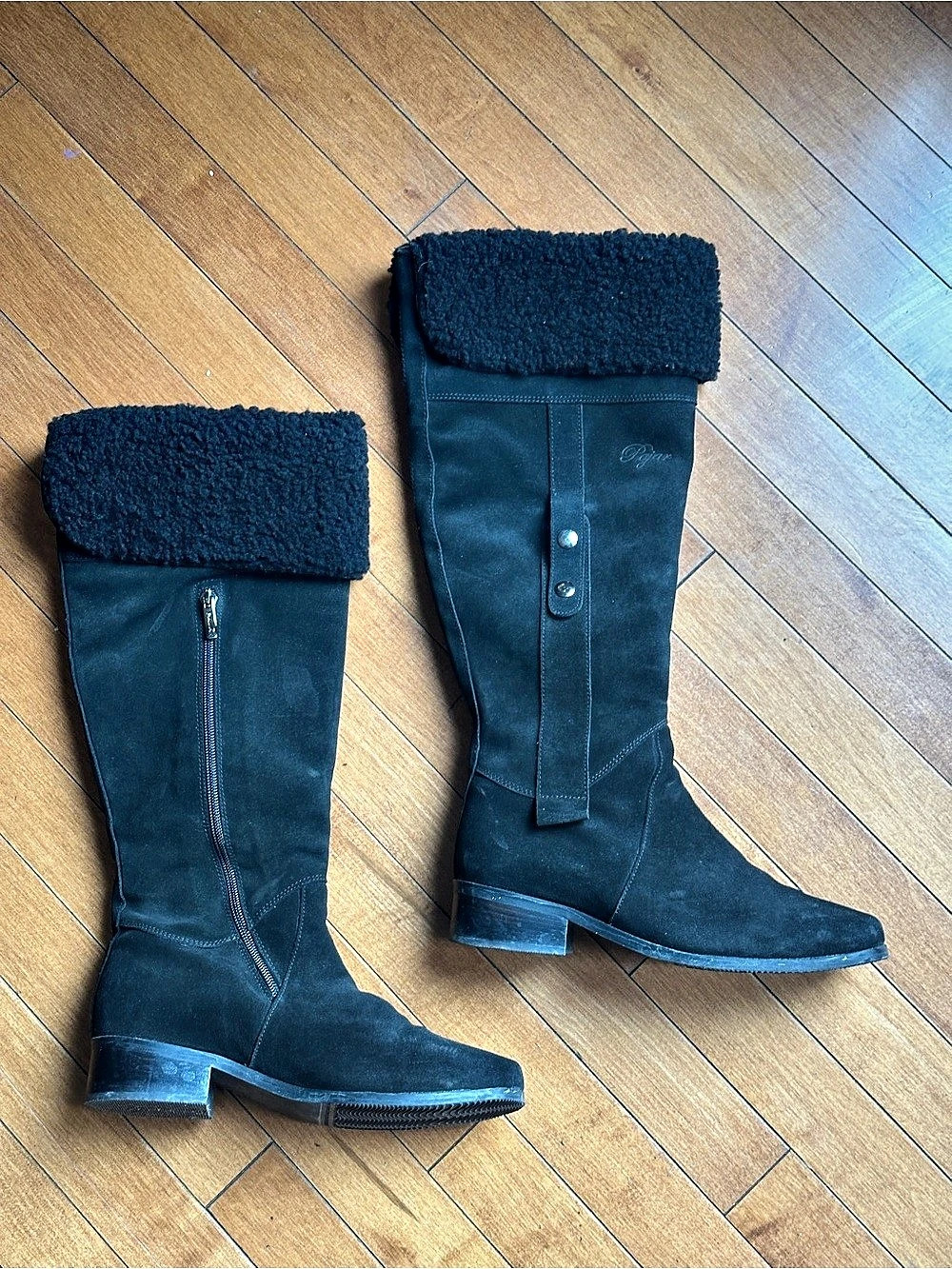 Pajar Couture Black Tall Suede Winter Boots - 8.5